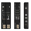 Stylish Modern Wine Cabinet With Glass Doors Wine Storage And Glassware Holders