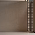 Luxurious Modern Feature Wall With Textured Gray Surface And Perforated Lighting Accent 3d model