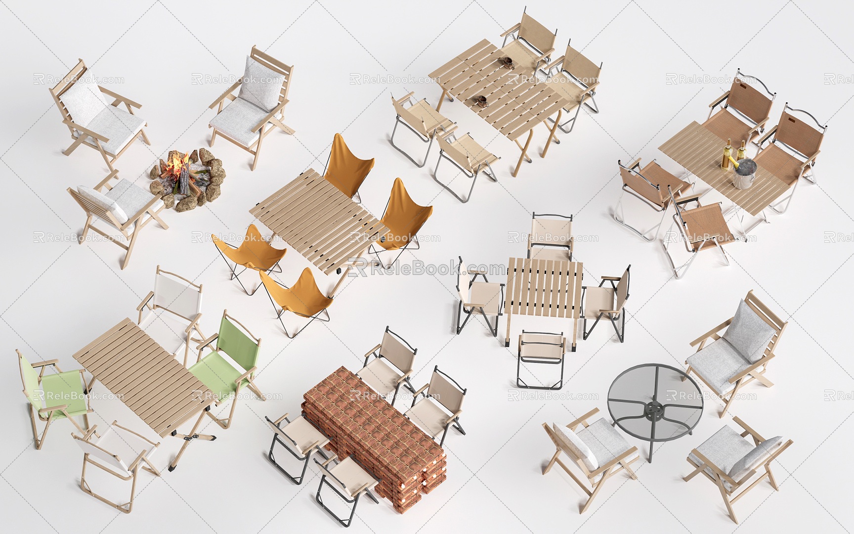 Modern Camping Table and Chair Outdoor Table and Chair Folding Table and Chair Casual Table and Chair model