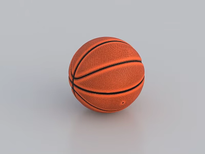 Professional Orange Basketball With Black Lines As Essential Sports Equipment For Training And Games 3d model