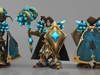 Game Role Toy Hand Ornaments Hero League 3d model