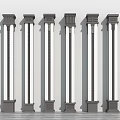 Chinese New Chinese Style Column Corner Column Roman Column 3d model