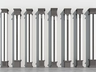 Chinese New Chinese Style Column Corner Column Roman Column 3d model