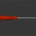 Red Handle Screwdriver with Metal Shaft Essential Hardware Tool for DIY Repairs