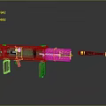 Green Rocket Launcher With Copper Propellant Chambers And Black Yellow Space Exploration Rocket