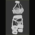 Stylish Black Corset And Harness Apparel With Straps And Buckles Design