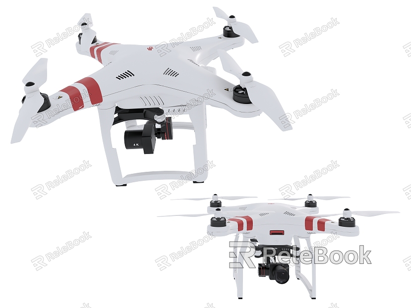 Modern drone aerial camera drone model