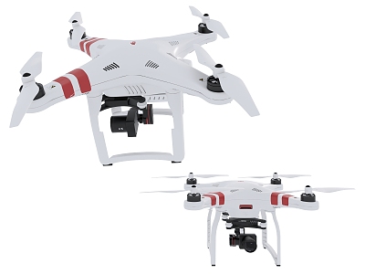 Modern drone aerial camera drone model