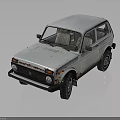 White Vintage Off Road Vehicle With Rusty Exterior And Classic Retro Design