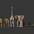 Toy Animal Figurines Collection With Lion Zebra Giraffe And Other Wildlife Models