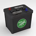 ROFE CO Auto Battery with Black Case Red Blue Terminals for Daily Use 3d model