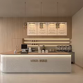 Modern Bubble Tea Shop Interior With Sleek Counter Menu Boards And Milk Tea Equipment