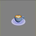 Coffee With Heart Shaped Latte Art In White Cup On White Saucer Against Dark Background