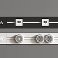 Black And White Socket Panels With Power Switch Network Ports And Power Outlets 3d model
