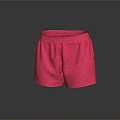 Vibrant Pink Casual Shorts with Elastic Waistband for Summer Daily Wear