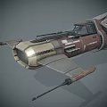 Advanced Interstellar Spaceship With Sleek Wings Cockpit And Thruster Design