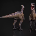 Detailed Dinosaur Models Featuring Side Profile And Open Mouth Front View Design 3d model