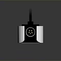 Turbo Sleek Modern Black And Silver Household Item With Button Design