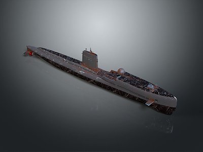 modern ship warship 3d model