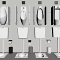 Modern squatting pan 3d model