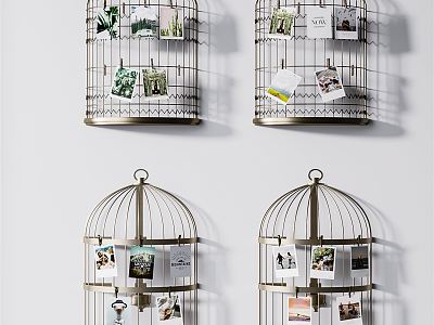 Modern Photo Wall Bird Cage Hanging Wall Decorations Combination model