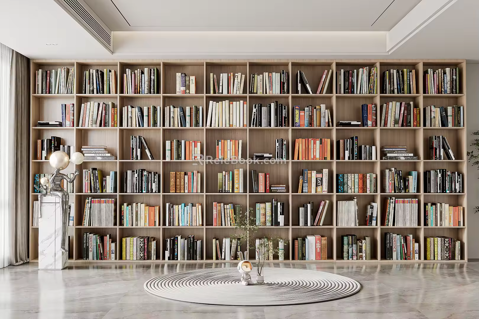 Modern bookcase 3d model