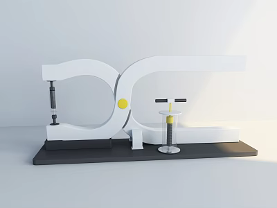 Tech Exhibition Hall With Innovative Interactive Displays And Geometric Design Elements 3d model