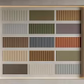 Wall Panels Samples Display With Different Colors And Various Textures