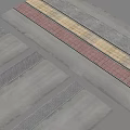 Road Infrastructure With Various Colored Pavement Tiles Red Yellow Gray Striped Texture Design