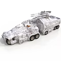 Heavy Duty Armored Military Vehicle With Turret And Multi Wheel Reinforced Design