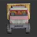 Toy Dump Truck Pink Front And Yellow Bed With Large Tires And Detailed Design
