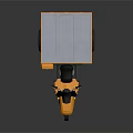 Yellow Cargo Motorcycle With Open Tray Black Body And White Wheels