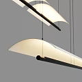 Modern Linear Pendant Light With White Shade And Black Metal Hanging Design