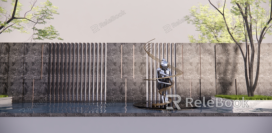 Modern city sculpture figure sculpture sketch model