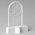 Classic European Architecture Gothic Arched Windows With Intricate Decorative Patterns
