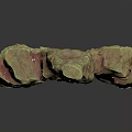 Wood And Stone Decorative Sculpture With Unique Arch Shape And Rough Surface Texture