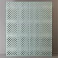 Modern White Dresser With Perforated Door Design For Bedroom Home Decor