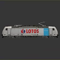 Modern Electric Train With LOTOS Logo And Pantograph On Top Design Features