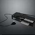 Vintage Electronic Radio Device With Knobs Buttons Power Cord And Display Panel