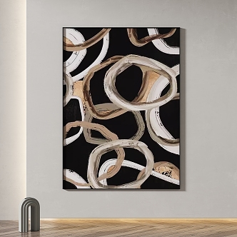 Simple abstract decorative painting 3d model