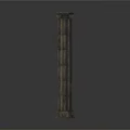 Ancient Style Classical Stone Columns With Intricate Carvings And Decorative Bases 3d model