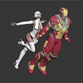 Modern Game Character Iron Man Mech Warrior Machine Battleguard Mechanical Battleguard 3d model