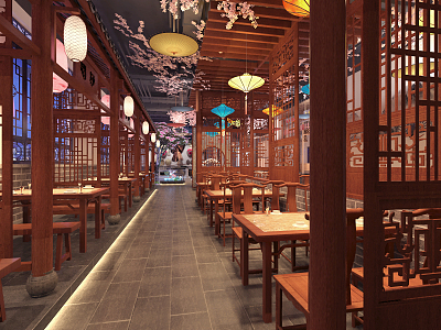 New Chinese Restaurant 3d model