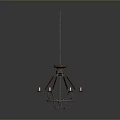 Classic Chandelier Light Fixture With Multiple Lights And Metal Chain Design