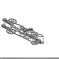 Mechanical Industrial Commercial Equipment Frame With Multiple Wheels And Tubular Structure