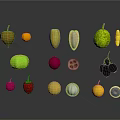 Vibrant Assorted Fresh Fruits Collection With Whole And Sliced Varieties On Dark Background