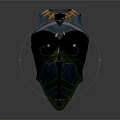 Decorative Chest Armor With Intricate Black Green And Gold Design Details