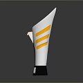 Modern Torch Design With Sleek Silver Body And Illuminated Orange Flame