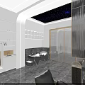 Modern Beauty Hair Salon Interior Design With Sofa Coffee Table Mirrors And Salon Chairs
