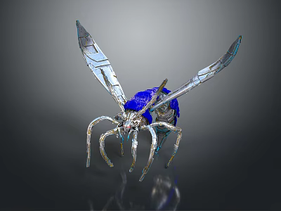 modern mechanical insect mechanical fly insect machine insect 3d model